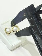 ARETE PERLA CON BASE GRANDE - ORO 10K
