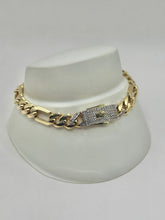 PULSO FIGARO CART 3x1 - Broche piedra - 18 cm x 6.5 mm - ORO 10K