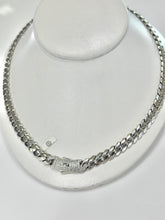 CADENA MÓNACO CH - BARBADA CUBANA ITALY - 8 MM - PLATA .925