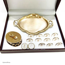 JUEGO DE ARRAS CHAPA DE ORO ROSA - CENTENARIO.