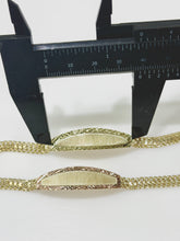 ESCLAVA PETATILLO PLACA BISELADA - 18 cm x 6 mm - Oro Rosa - ORO 10K