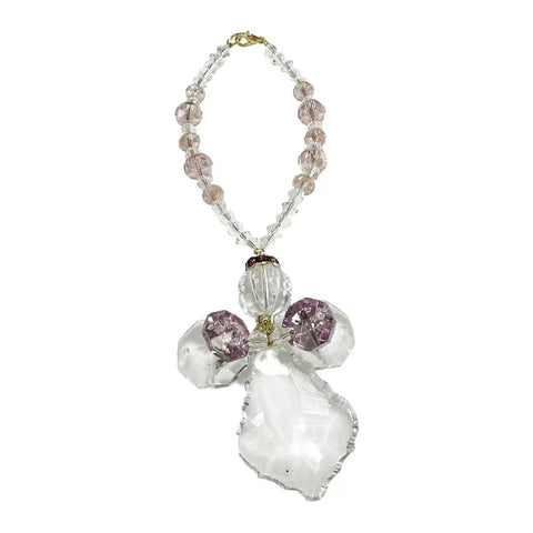 ANGEL DE CRISTAL PARA RETROVISOR GRANDE - ROSA