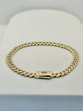 PULSO BARBADO EDGE - Broche Liso - 18 cm x 5 mm - ORO 10K