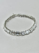 PULSERA ZIRCONIA RECTÁNGULO CHICO Y GRANDE - PLATA .925
