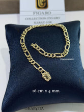 PULSO FIGARO DIAMANTADO - 16 cm X 4 mm - ORO 10K