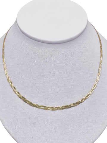GARGANTILLA COLLAR TRENZA - 40 cm - ORO 10K