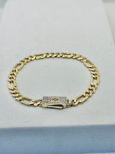 PULSO FIGARO CART 3x1 - Broche piedra - 16 cm x 5 mm - ORO 10K