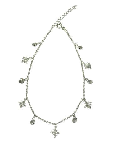 TOBILLERA DIJES COLGANTES - DESTELLOS - PLATA .925