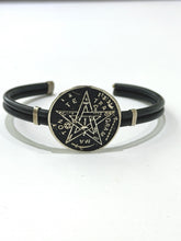 BRAZALETE CAUCHO TETRAGRAMATON - PLATA .925