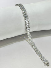 PULSERA ZIRCONIA RECTÁNGULO CHICO Y GRANDE - PLATA .925