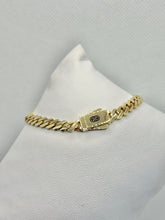 PULSO BARBADO EDGE - Broche Liso - 16 cm x 5 mm - ORO 10K