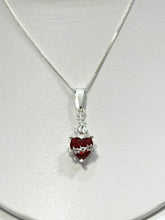 CADENA CON DIJE SAGRADO CORAZON DE JESUS -  MODELO 2 - PLATA .925
