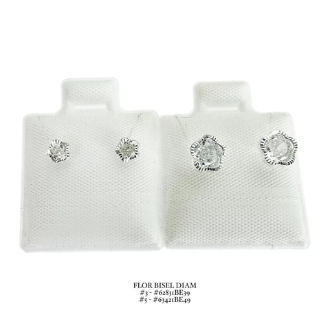 BROQUEL FLOR ZIRCONIA BISEL DIAMANTADO