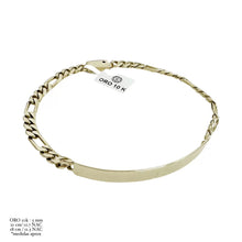 ESCLAVA FIGARO CART H. MANO - 5 MM - ORO 10K