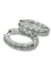 ARRACADA GRANDE BAGUETTES - BROCHE CLICK - PLATA .925