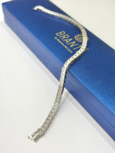 PULSERA TENNIS BISELADA - PLATA .925