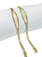 ESCLAVA PETATILLO PLACA BISELADA - 18 cm x 6 mm - Oro Rosa - ORO 10K