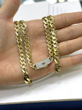 CADENA BARBADA EDGE - 60 cm x 7 mm - ORO 10K