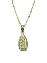CADENA CON DIJE VIRGEN GUADALUPE BULTO - ORO 10K