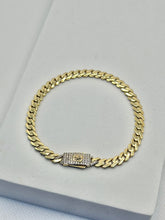 PULSO BARBADO EDGE - Broche piedra - 18 cm x 5 mm - ORO 10K