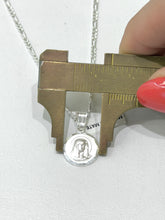 CADENA CON MEDALLA VIRGEN NUESTRA SEÑORA DE LOS DOLORES / LA DOLOROSA - PLATA .925