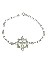 PULSERA NUDO DE BRUJA TRANSVERSAL GRANDE - PLATA .925