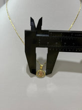 CADENA CON MEDALLA VIRGEN DE GUADALUPE OVALADA HORIZONTAL - ROSA - ORO 10K