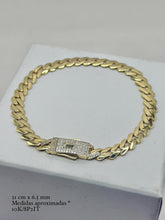 PULSO BARBADO EDGE - Broche piedra - 21 cm x 6.5 mm - ORO 10K