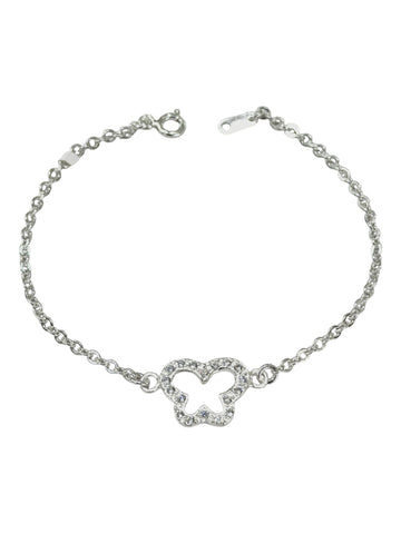 PULSERA MARIPOSA CONTORNO ZIRCONIA - PLATA .925