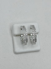 ARRACADA GRANDE BAGUETTES - BROCHE CLICK - PLATA .925