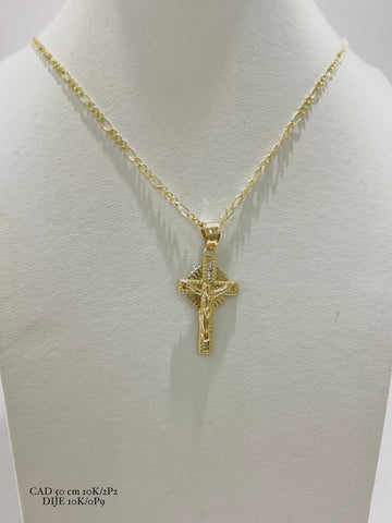 CADENA CON CRISTO TROQUELADO MOD. 5 - ORO 10K
