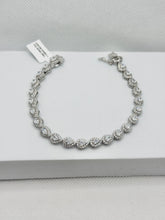 PULSERA GOTAS ZIRCONIA CHICA - PLATA .925