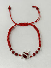 PULSERA SAGRADO CORAZÓN - HILO - PLATA .925
