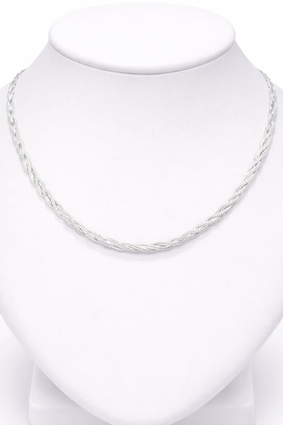 COLLAR GARGANTILLA - TRENZA 2 HILOS - PLATA .925