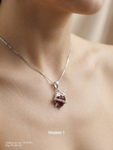CADENA CON DIJE SAGRADO CORAZON DE JESUS -  MODELO 1 - PLATA .925
