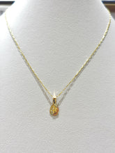 CADENA CON MEDALLA VIRGEN DE GUADALUPE - GOTA MINI FLORENTINO - ORO 10K