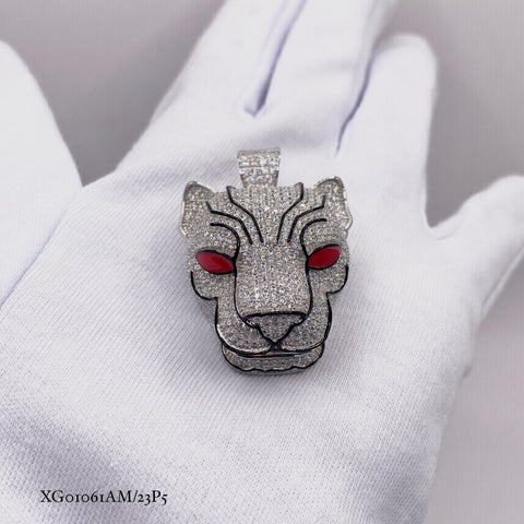 DIJE CABEZA DE FELINO - PLATA .925