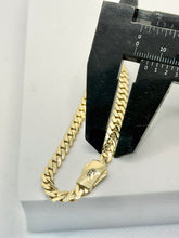 PULSO BARBADO EDGE - Broche Liso - 18 cm x 5 mm - ORO 10K