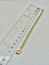PULSO BARBADO EDGE - Broche Liso - 16 cm x 5 mm - ORO 10K