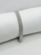 PULSERA DOBLE SECUENCIA TRIÁNGULOS ZIRCONIA - PLATA .925