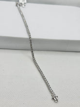 PULSERA TENNIS PIEDRA ZIRCONIA - 17 cm x 2 mm - PLATA .925