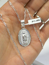 CADENA CON MEDALLA DOBLE VISTA - ARCÁNGEL MIGUE + VIRGEN GUADALUPE - PLATA .925
