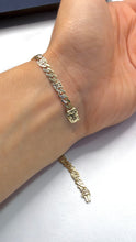 PULSO ARCADE  DIAMANTADO - 16 cm X 4 mm - ORO 10K