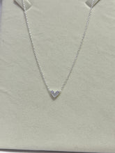 COLLAR GARGANTILLA CORAZÓN MINI ZIRCONIAS  - PLATA .925