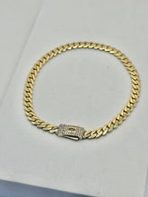 PULSO BARBADO EDGE - Broche piedra - 21 cm x 5 mm - ORO 10K