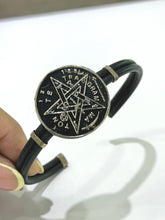 BRAZALETE CAUCHO TETRAGRAMATON - PLATA .925