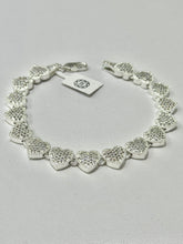 PULSERA CORAZÓN MULTI ZIRCONIA BARRIL - PLATA .925