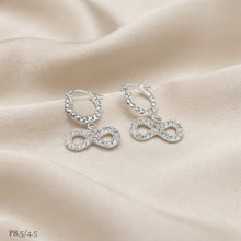ARRACADA BOLEADA CON INFINITO COLGANTE - PLATA .925