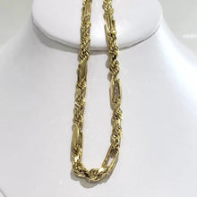 CADENA TORSAL FÍGARO 5 mm - 55 cm - ORO 10K