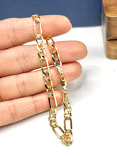PULSO FÍGARO CART 3x1 - 21 CM x 5 MM - ORO 10K